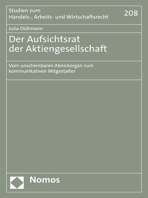 cover image of Der Aufsichtsrat der Aktiengesellschaft